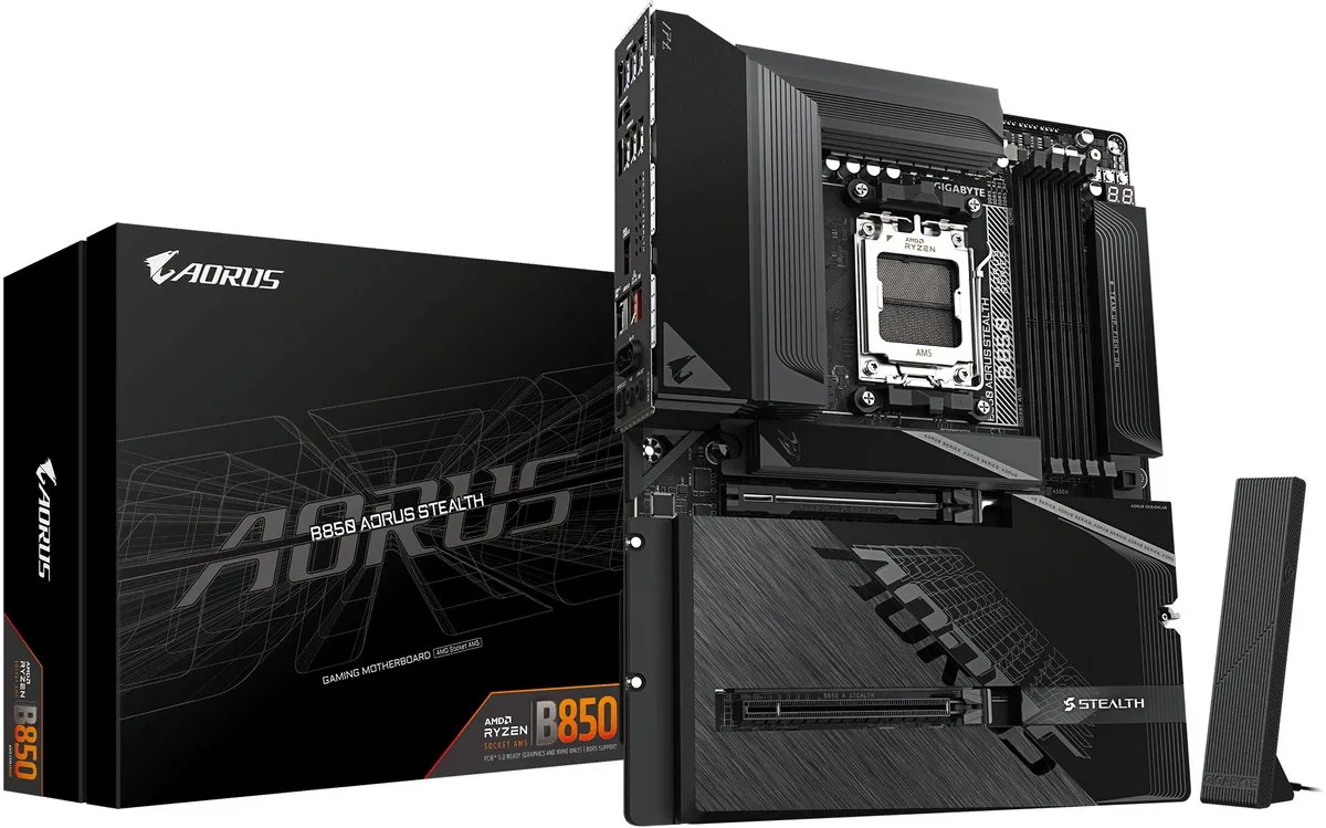 Gigabyte B850 AORUS STEALTH - AM5 ATX Moederbord - Wi‑Fi 7 - 5GbE