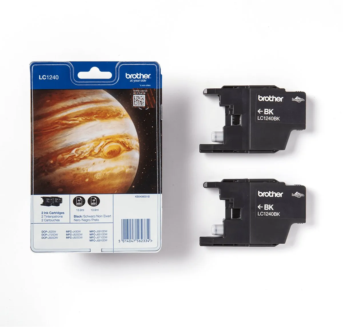 Brother LC-1240BKBP2 Inktcartridge Zwart - 2 Stuks
