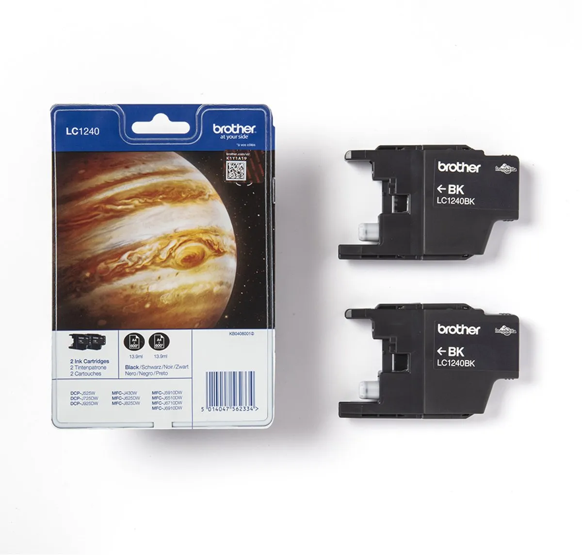 Brother LC-1240BKBP2 Inktcartridge Zwart - 2 Stuks