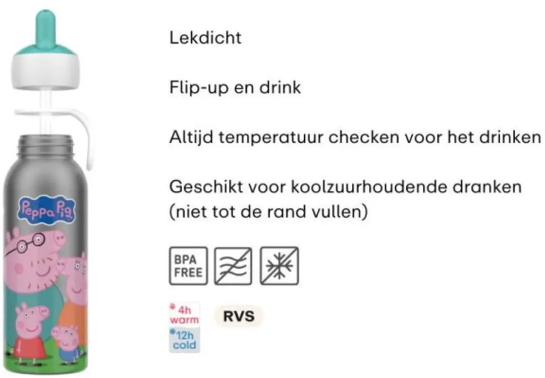 Mepal Campus 107458065412 Isoleerfles 350ml - Peppa Pig