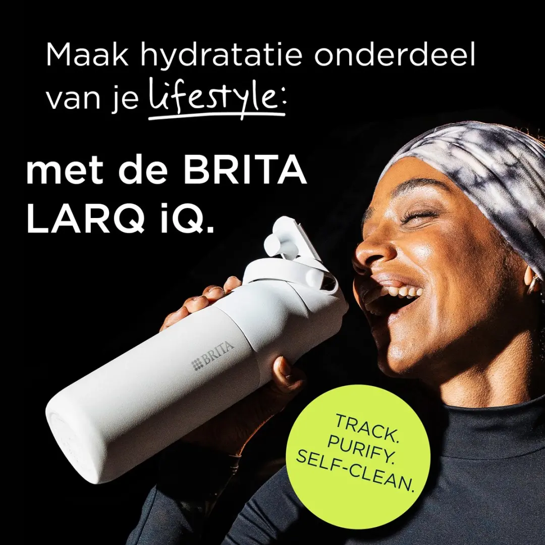 BRITA LARQ iQ Digitale Drinkfles 1000ml - Beige