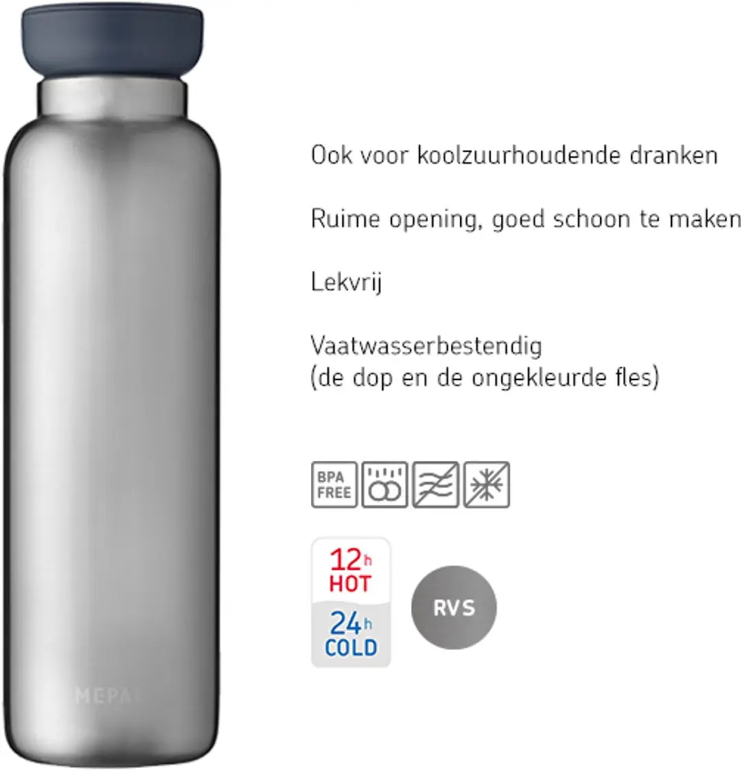 Mepal Thermofles Ellipse - 900 ml - Isoleerfles - Lekdicht - Nordic green