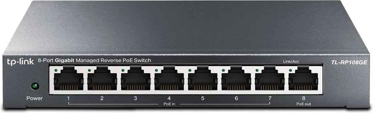 TP-Link TL-RP108GE 8-Poort Netwerk Switch - PoE - Zwart - afbeelding 6 van 6