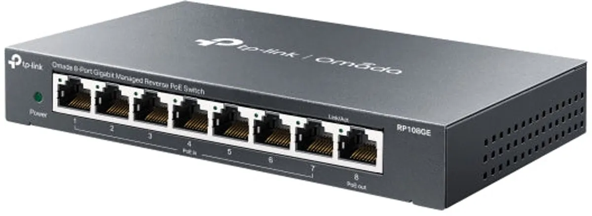 TP-Link TL-RP108GE 8-Poort Netwerk Switch - PoE - Zwart