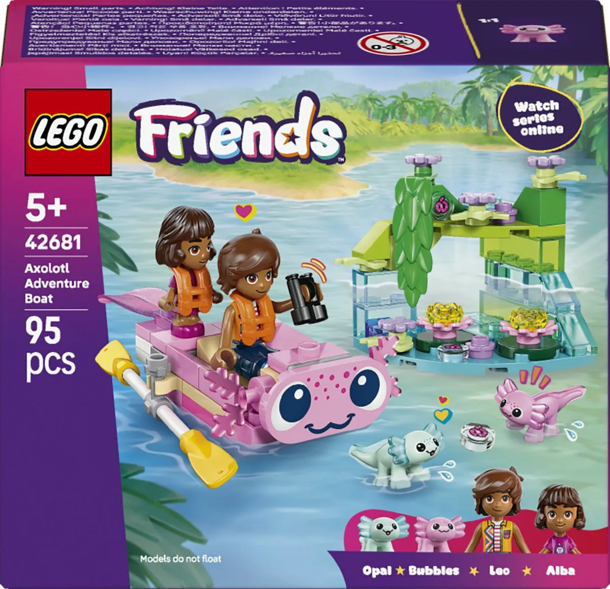 LEGO Friends Axolotl Avontuur Boot 42681 - 95 Stukken