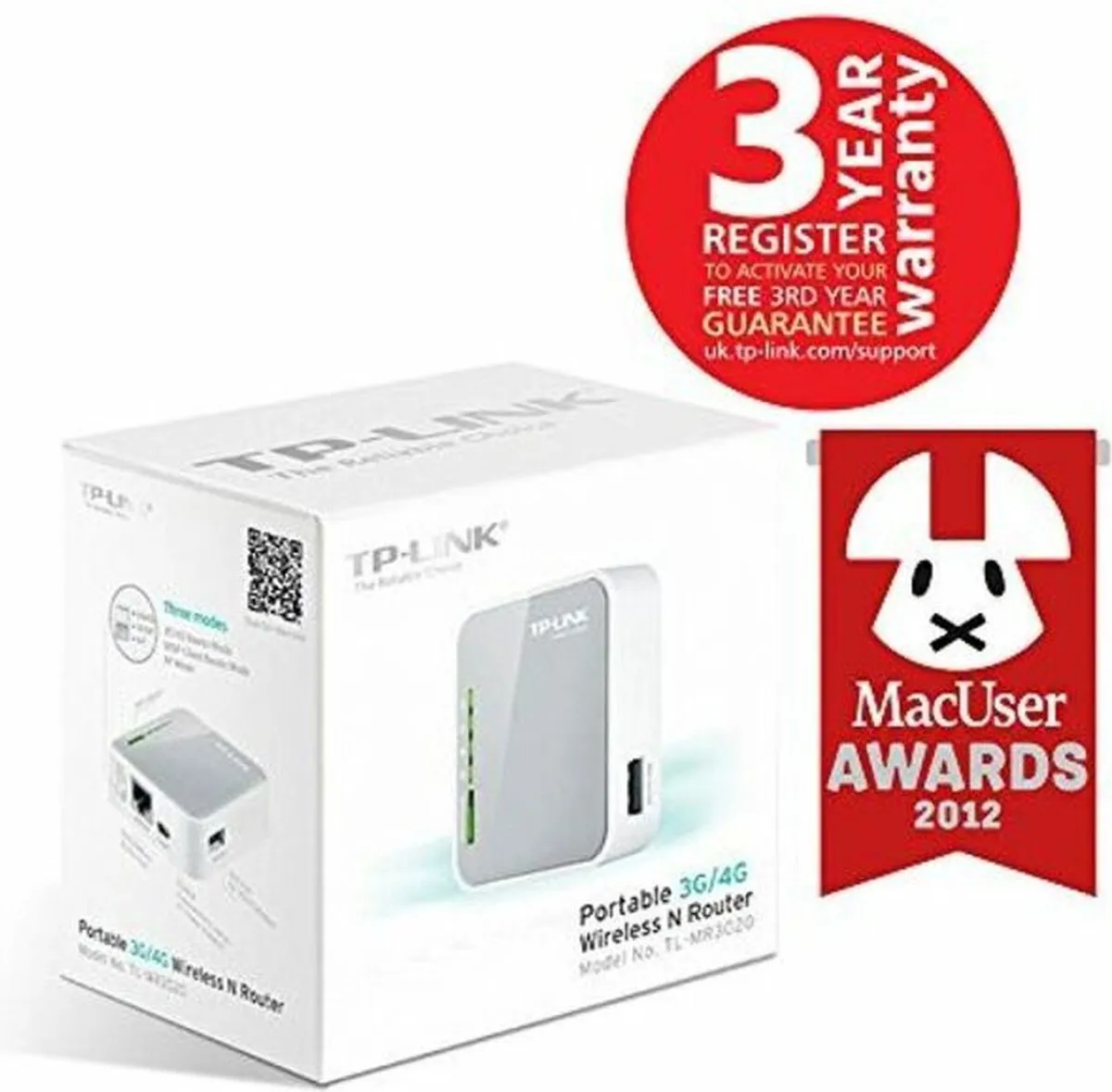 TP-Link TL-MR3020 3G Router - Wit/Grijs