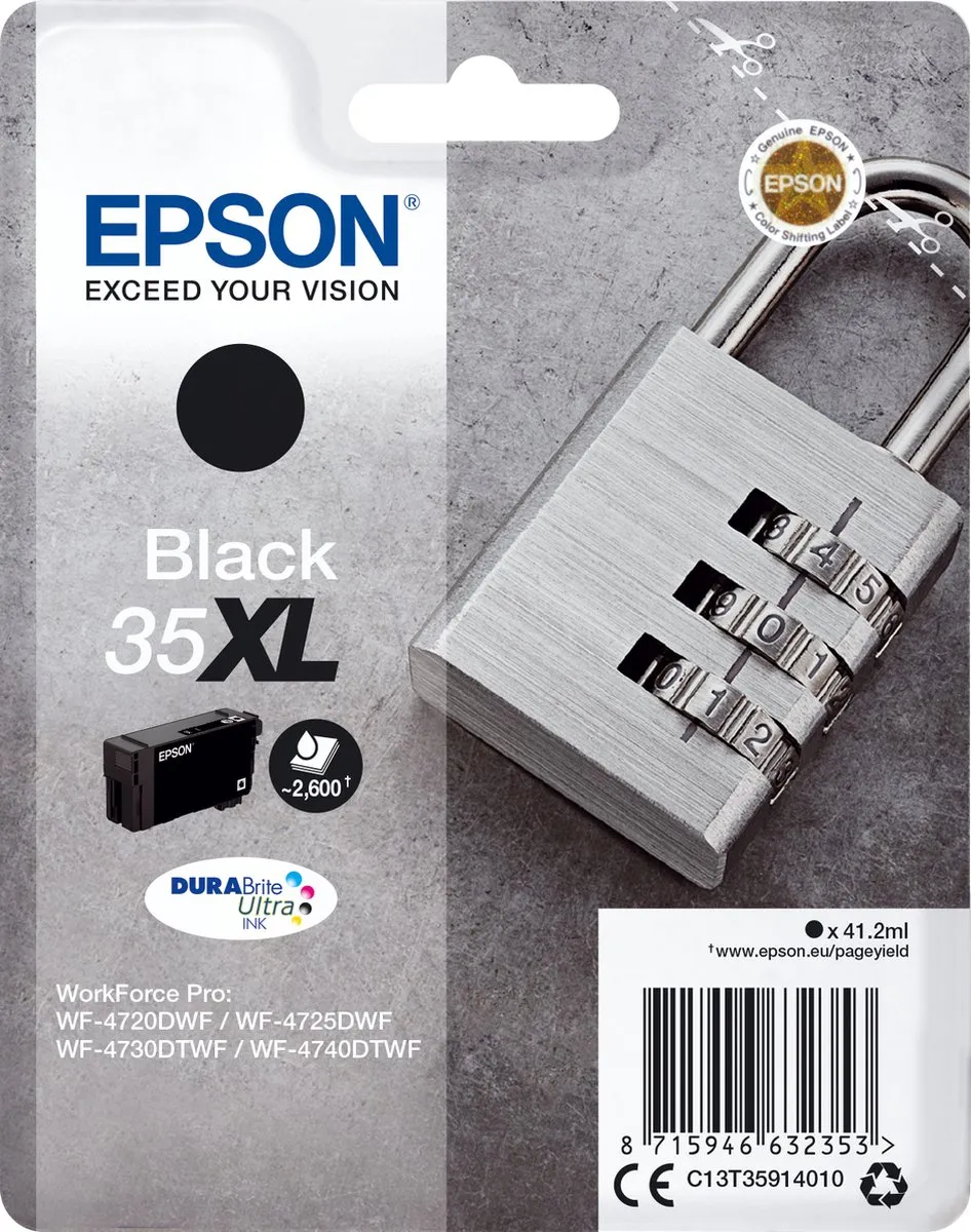 Epson Padlock Black 35XL DURABrite Ultra