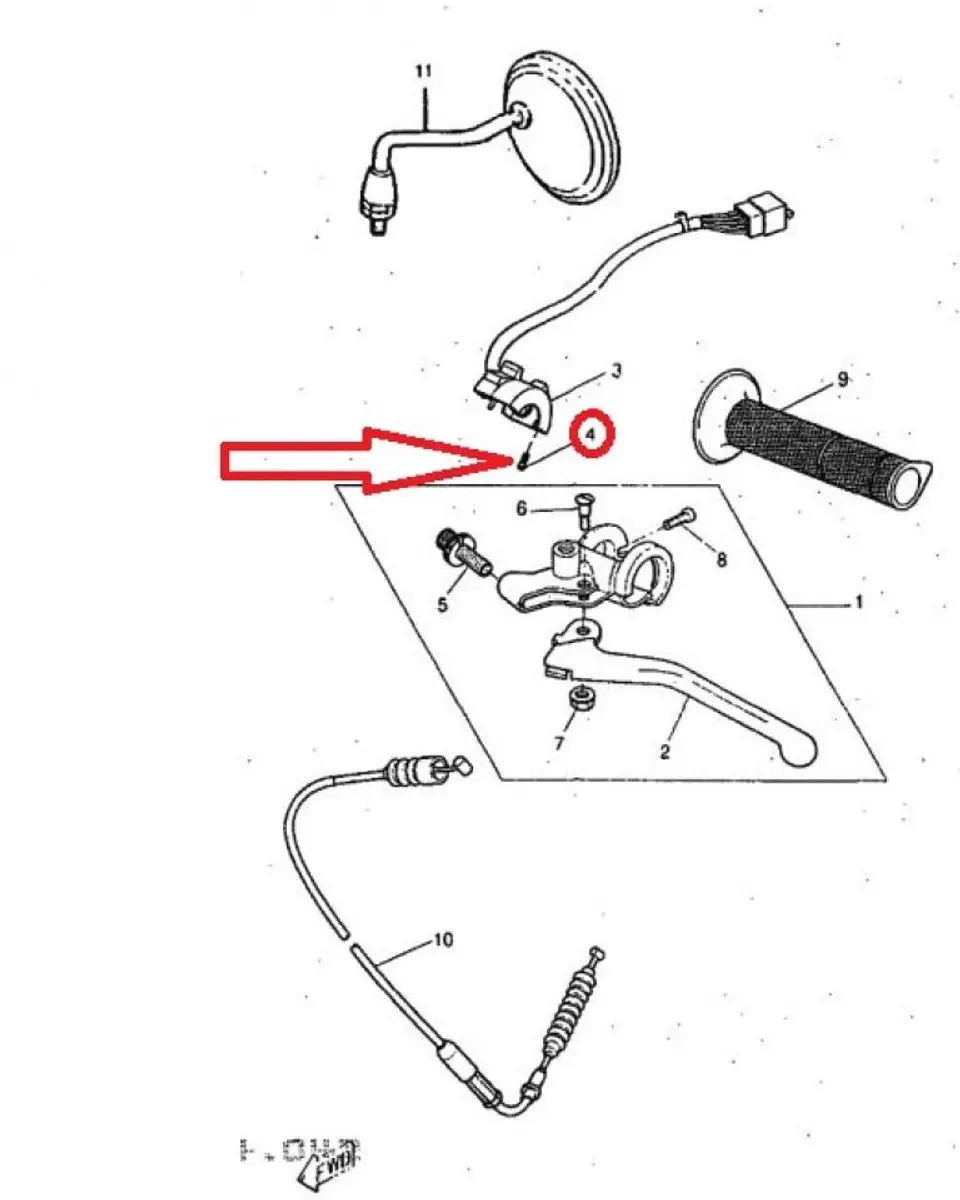 Yamaha Vis Ø3mm voor Commode 50 DTR