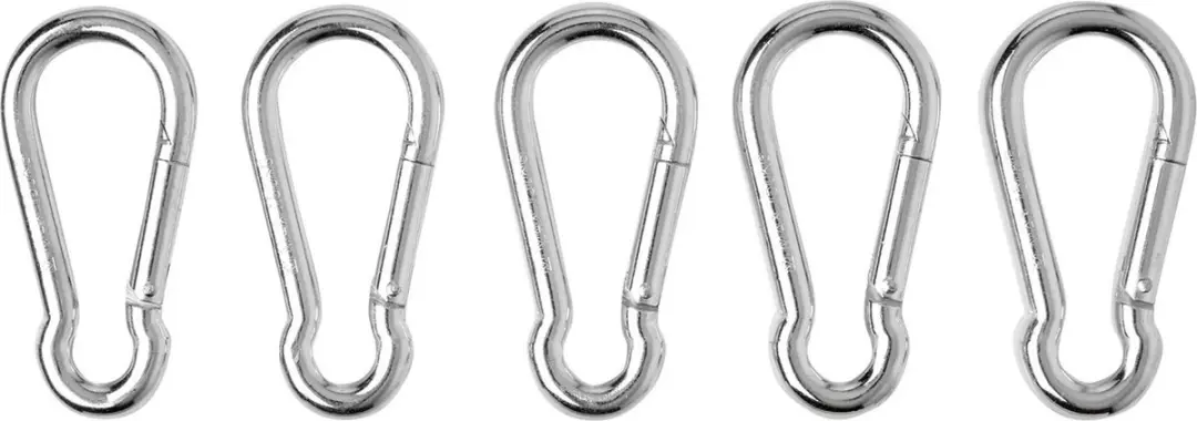 PARKSIDE Karabijnhaken 5x - 8x80mm 150kg - Zilver