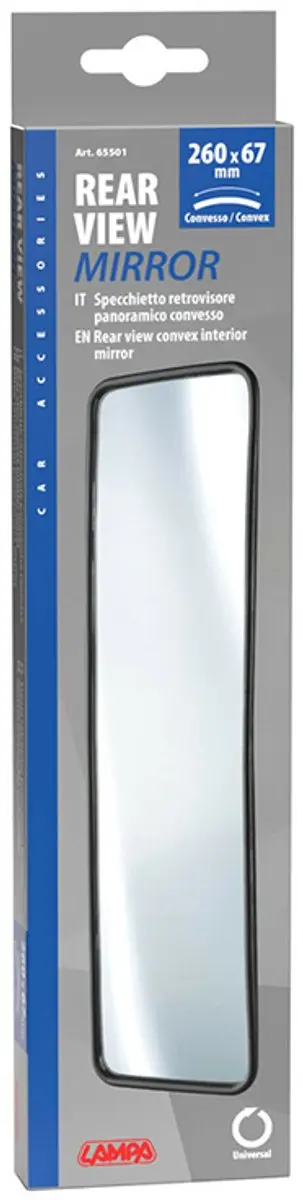 Lampa Convexe Interieur Spiegel 260x67mm - Zwart