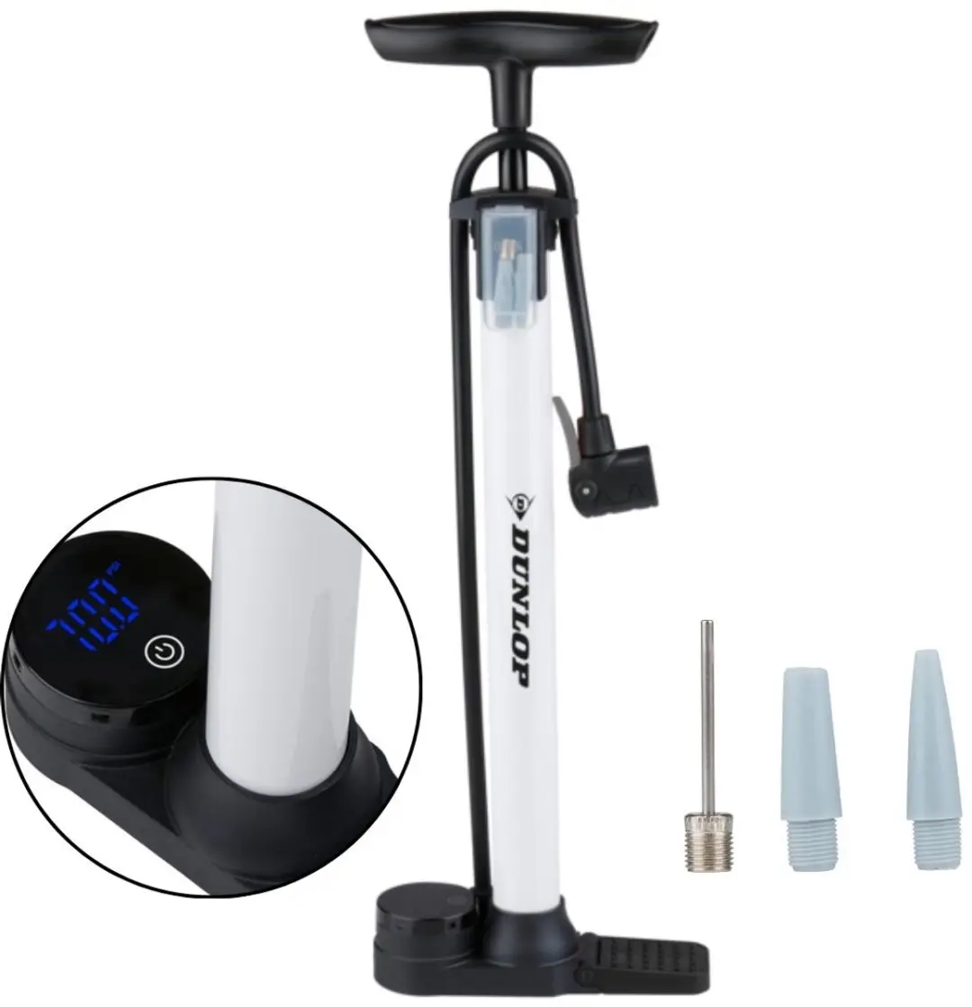 Dunlop Digitale Fietspomp 120 PSI - Zwart