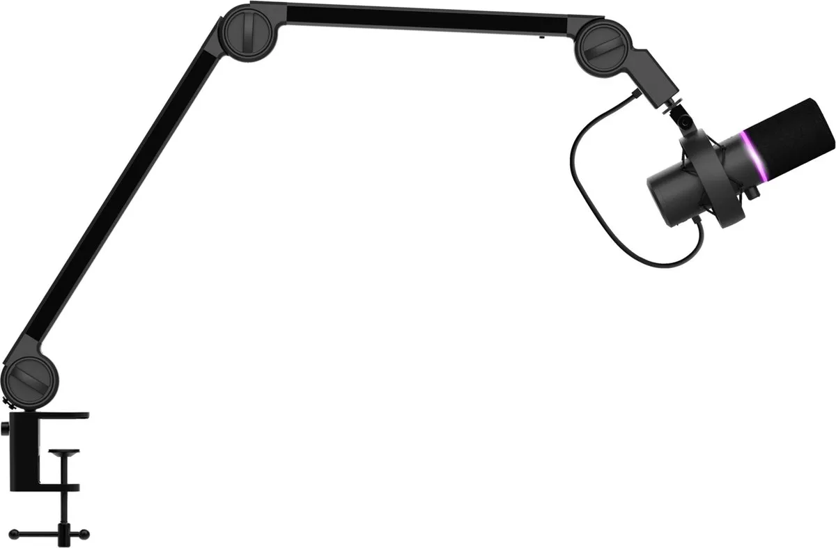 Trust GXT 255+ ONYX - Streaming Microfoon - voor podcast en streamen - inclusief verstelbare arm & Pop filter - met verlichting