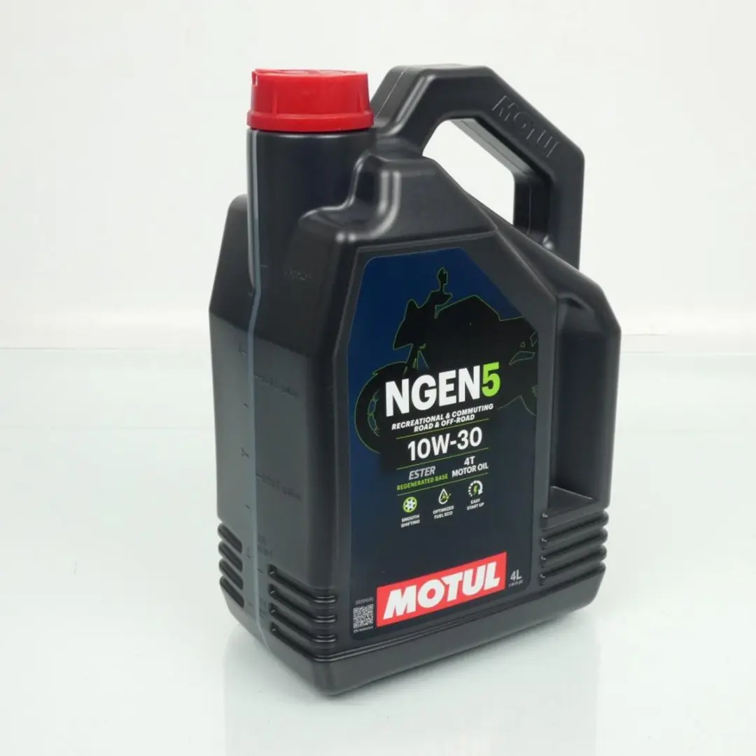 Motul 10W30 Ngen 5 4T Motorolie - 4L - Rood/Zwart - afbeelding 2 van 6