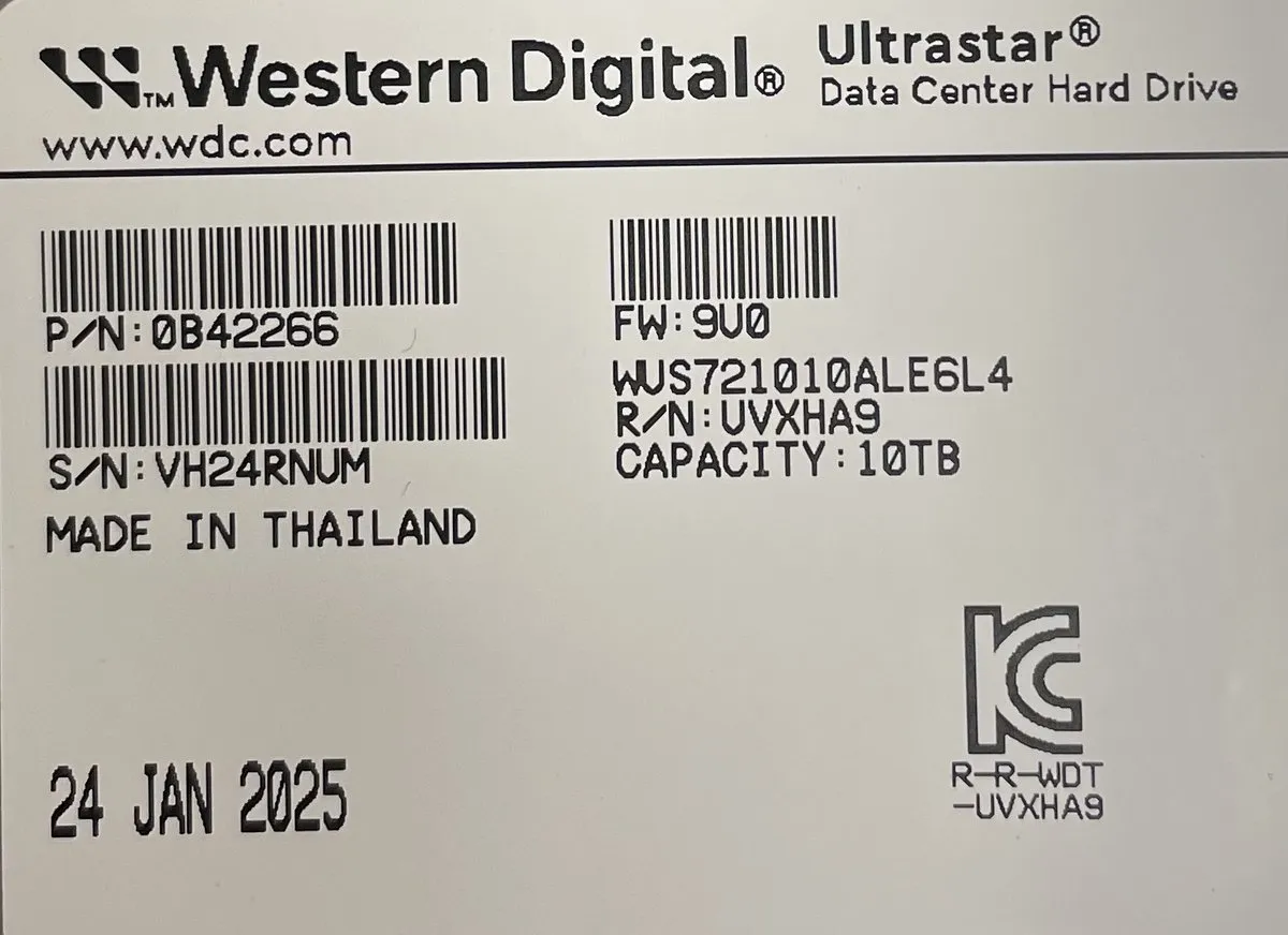 Western Digital Ultrastar DC HC330 0B42266 - 10TB