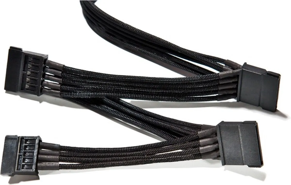 be quiet! Stroomkabel SATA 4x - 0.90m - Zwart - afbeelding 6 van 6