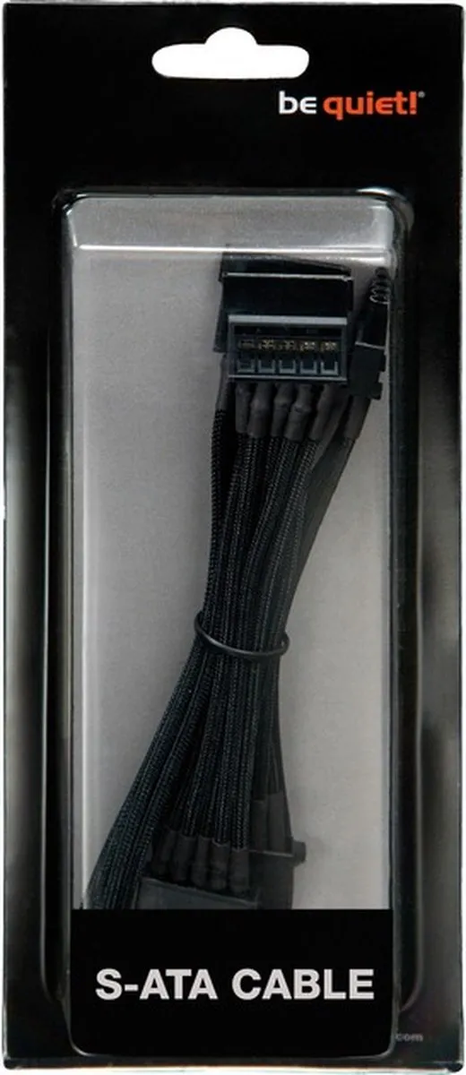 be quiet! Stroomkabel SATA 4x - 0.90m - Zwart