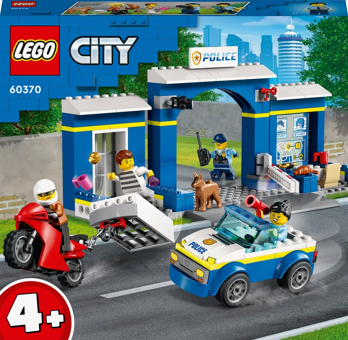 LEGO City Achtervolging Politiebureau Bouwset 60370