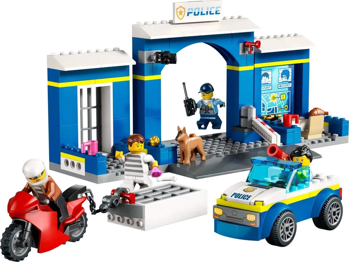 LEGO City Achtervolging Politiebureau Bouwset 60370 - Meerkleurig - afbeelding 5 van 6