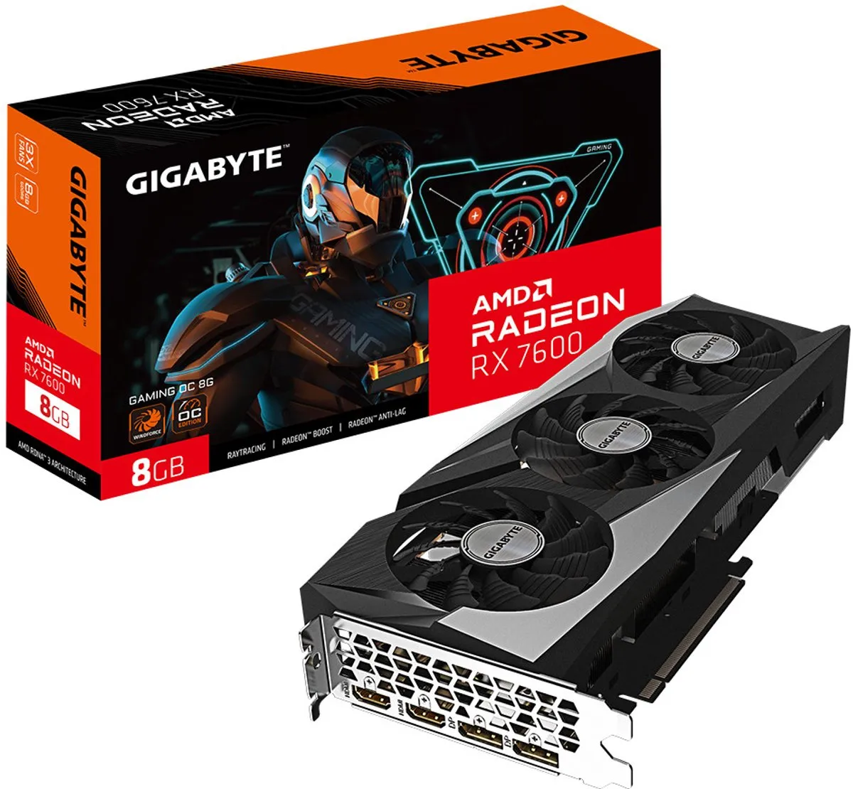Gigabyte Radeon RX 7600 GAMING OC Videokaart 8GB - afbeelding 6 van 6