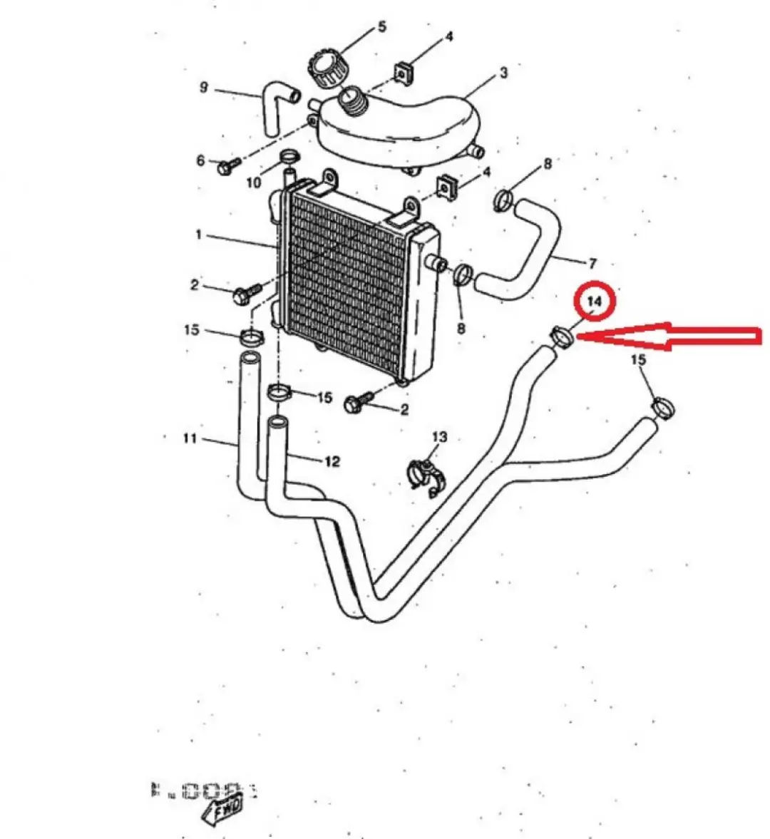 Yamaha 5BR-E2487-00 Durite Collier 23mm