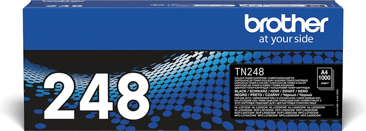 Brother TN248BK Toner - 1000 Stuks - Zwart