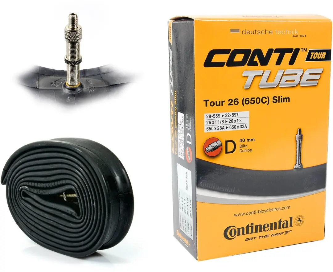 Continental Conti-Tube Binnenband 26"/27.5" - Dunlop 40mm - Zwart