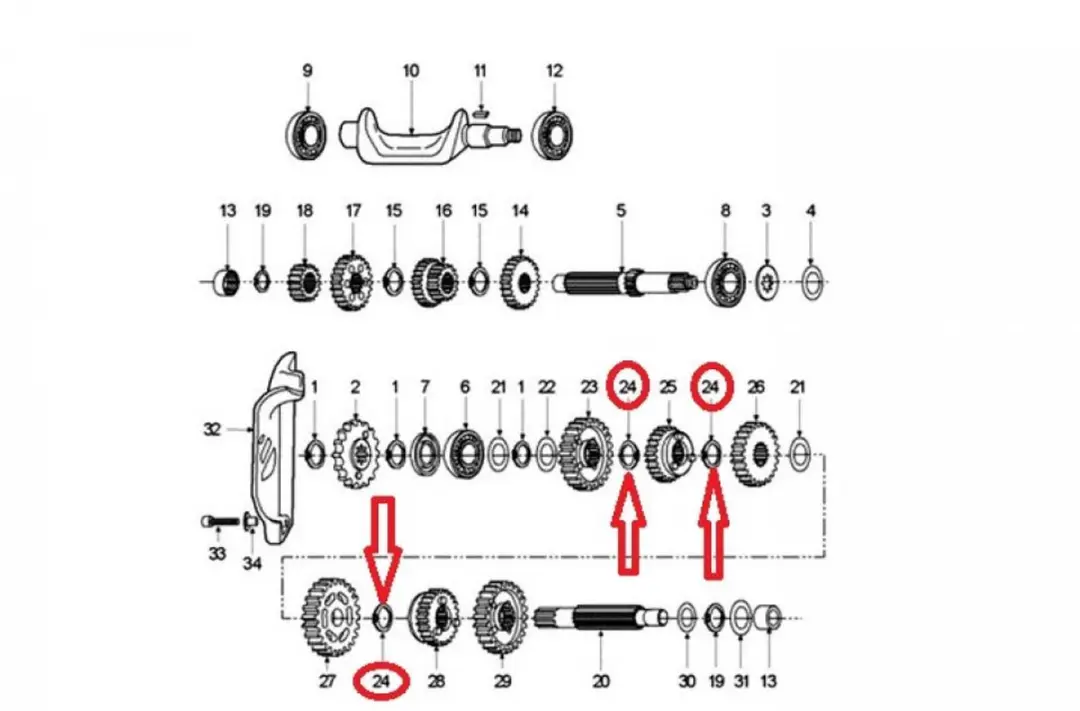 Beta 50 RR Circlips - Ø21.5mm