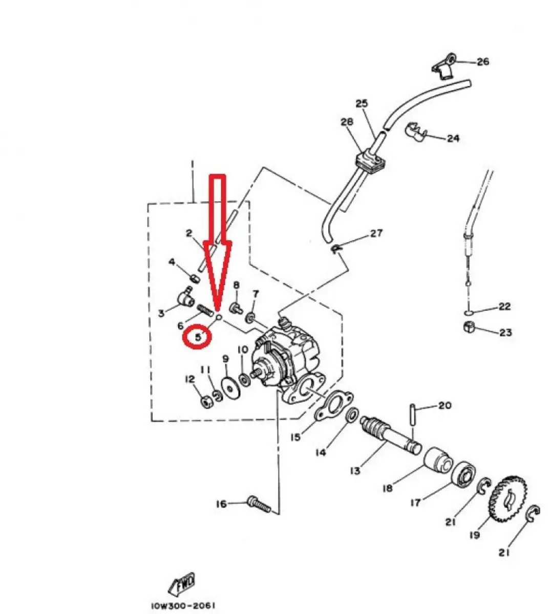 Yamaha 125 TDR Bille Ø4mm 93505-32002