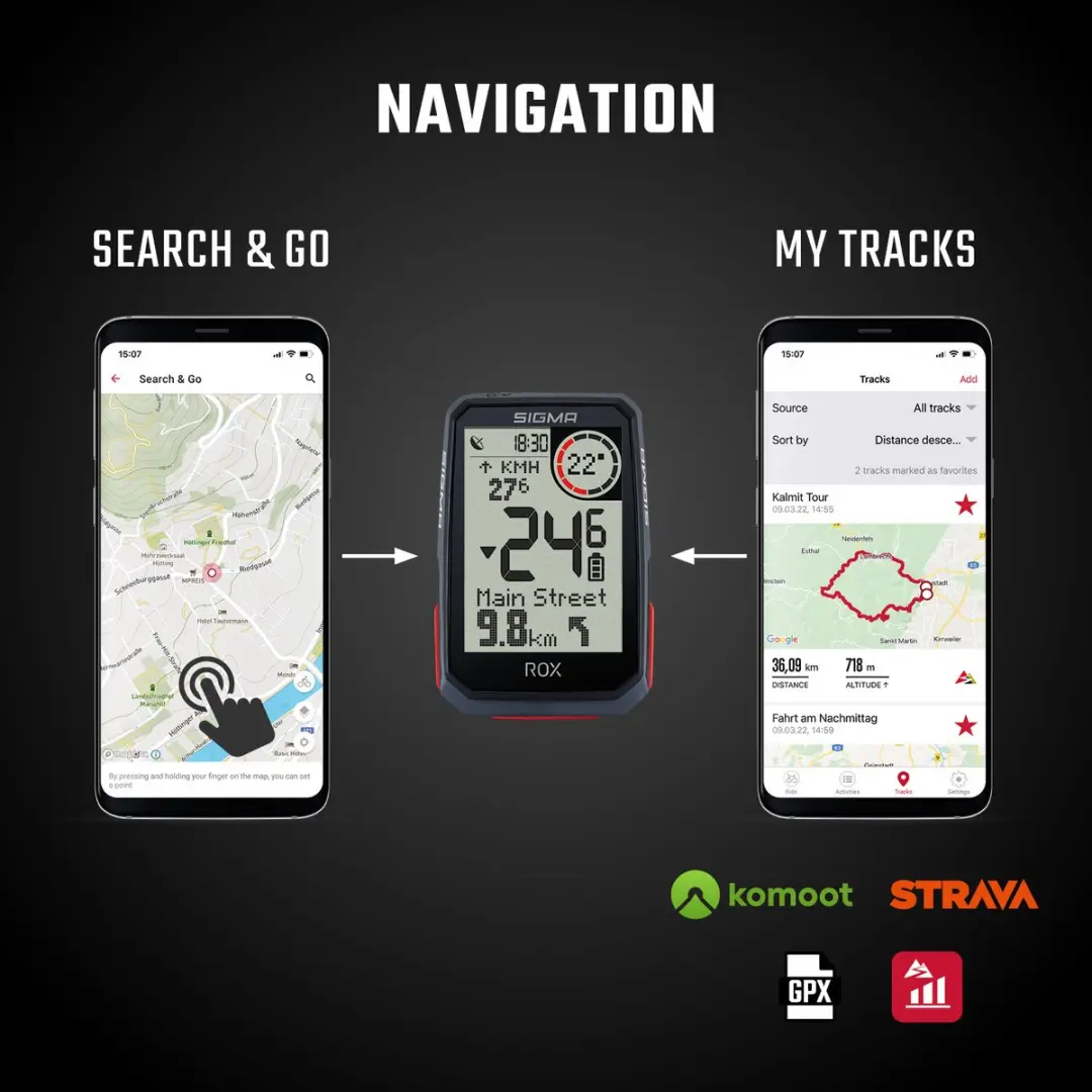 Sigma ROX 4.0 GPS Fietscomputer - Zwart