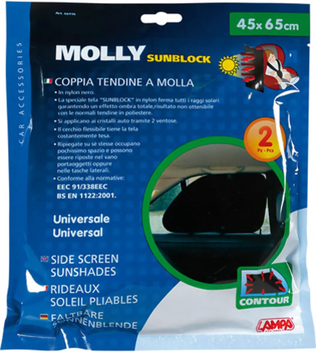 Lampa Molly Contour Zonnescherm 46x65cm - Zwart