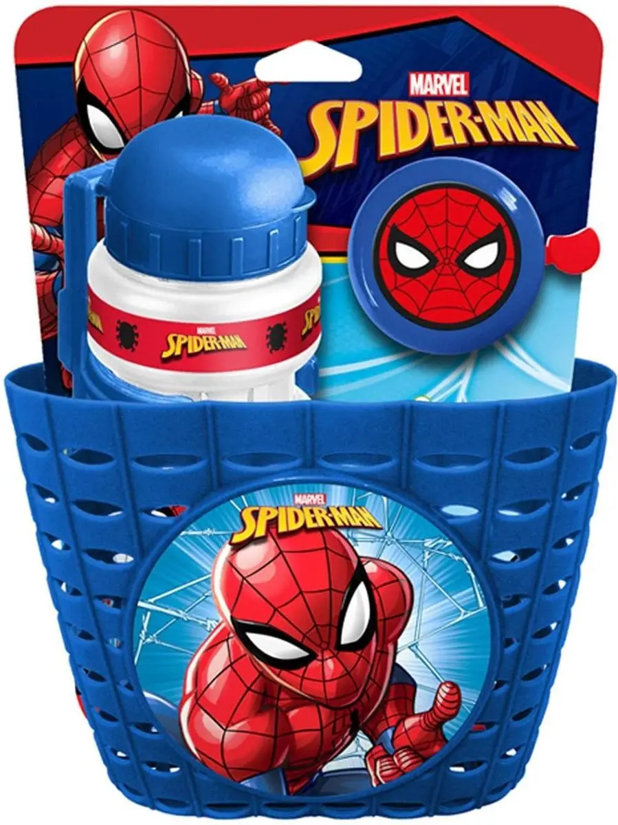 Marvel Spider-Man Kinderfietsaccessoires - 3-delig Blauw