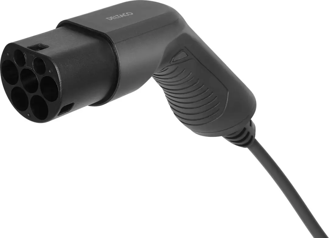 Deltaco e-Charge EV-1215 Oplaadkabel Type 2 - 32A - 5m Zwart