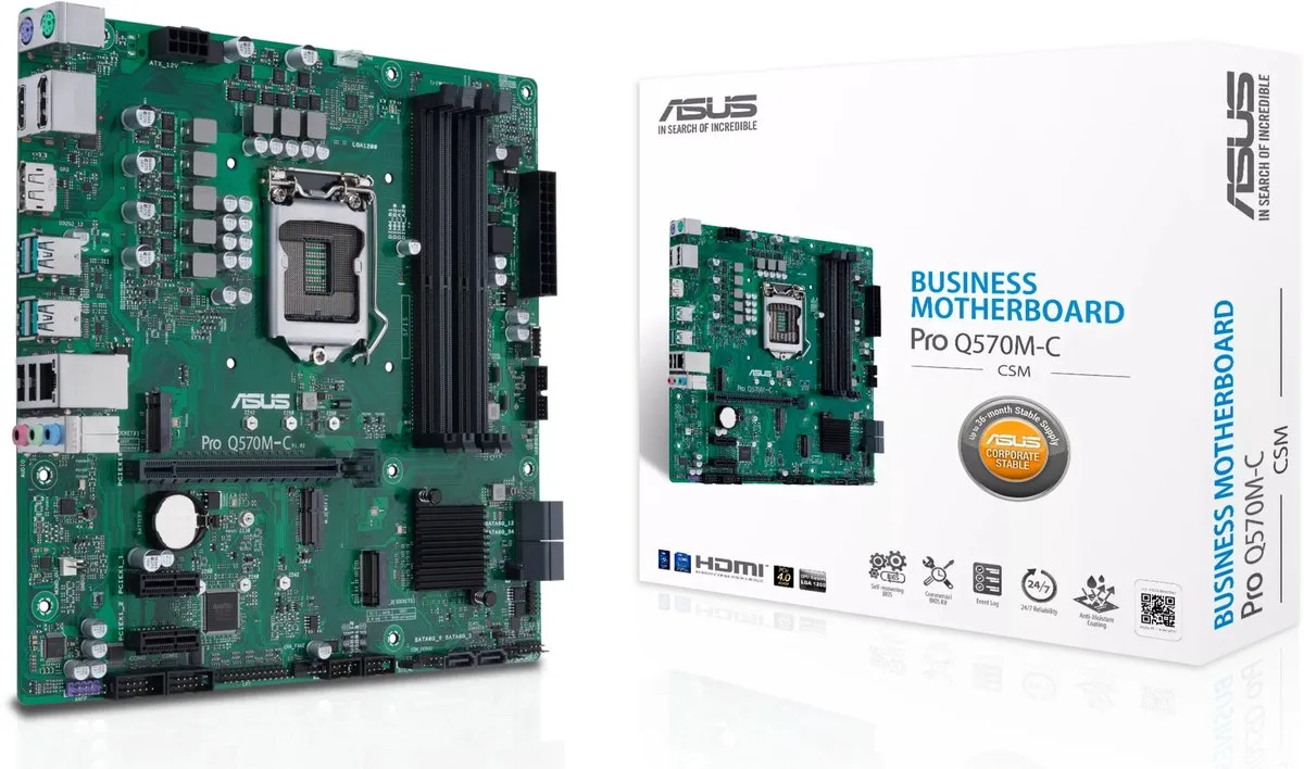 ASUS PRO Q570M-C/CSM Micro ATX Moederbord