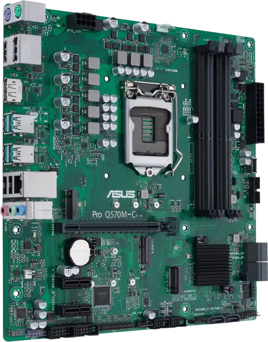 ASUS PRO Q570M-C/CSM Micro ATX Moederbord - Q570