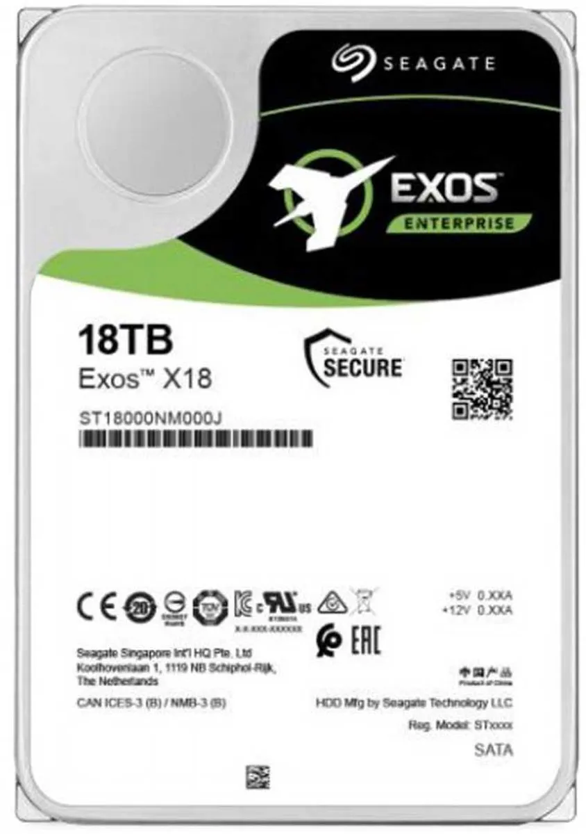 Seagate Exos X18 ST18000NM000J 18TB SAS - 3.5"