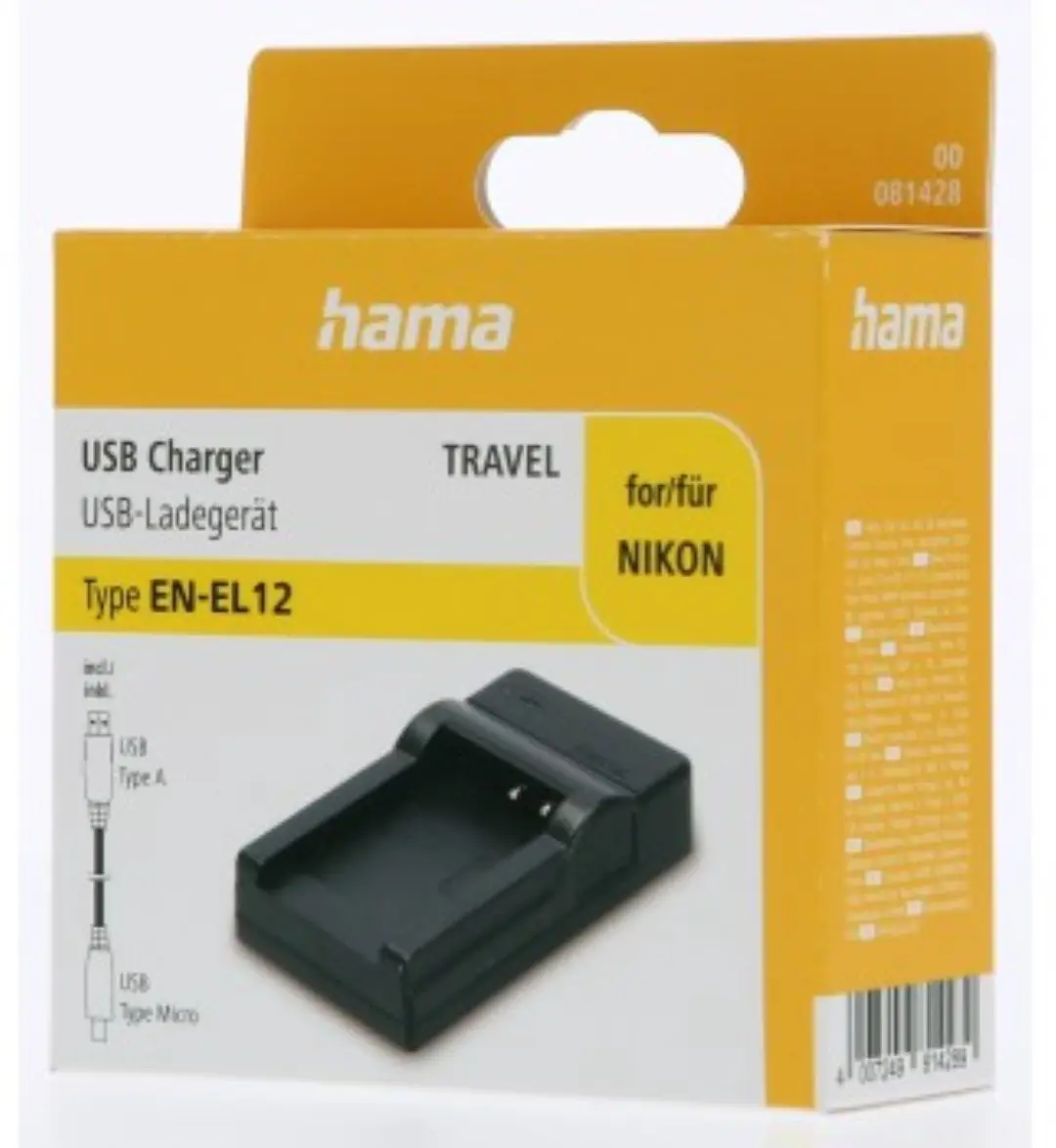 Hama USB Oplader Travel Nikon EN-EL12