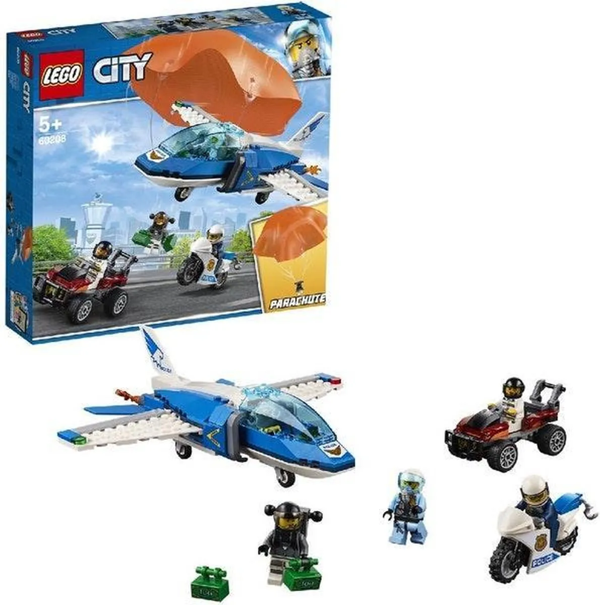 LEGO City Luchtpolitie Parachute-arrestatie 60208 - 218 Stukken - afbeelding 3 van 5