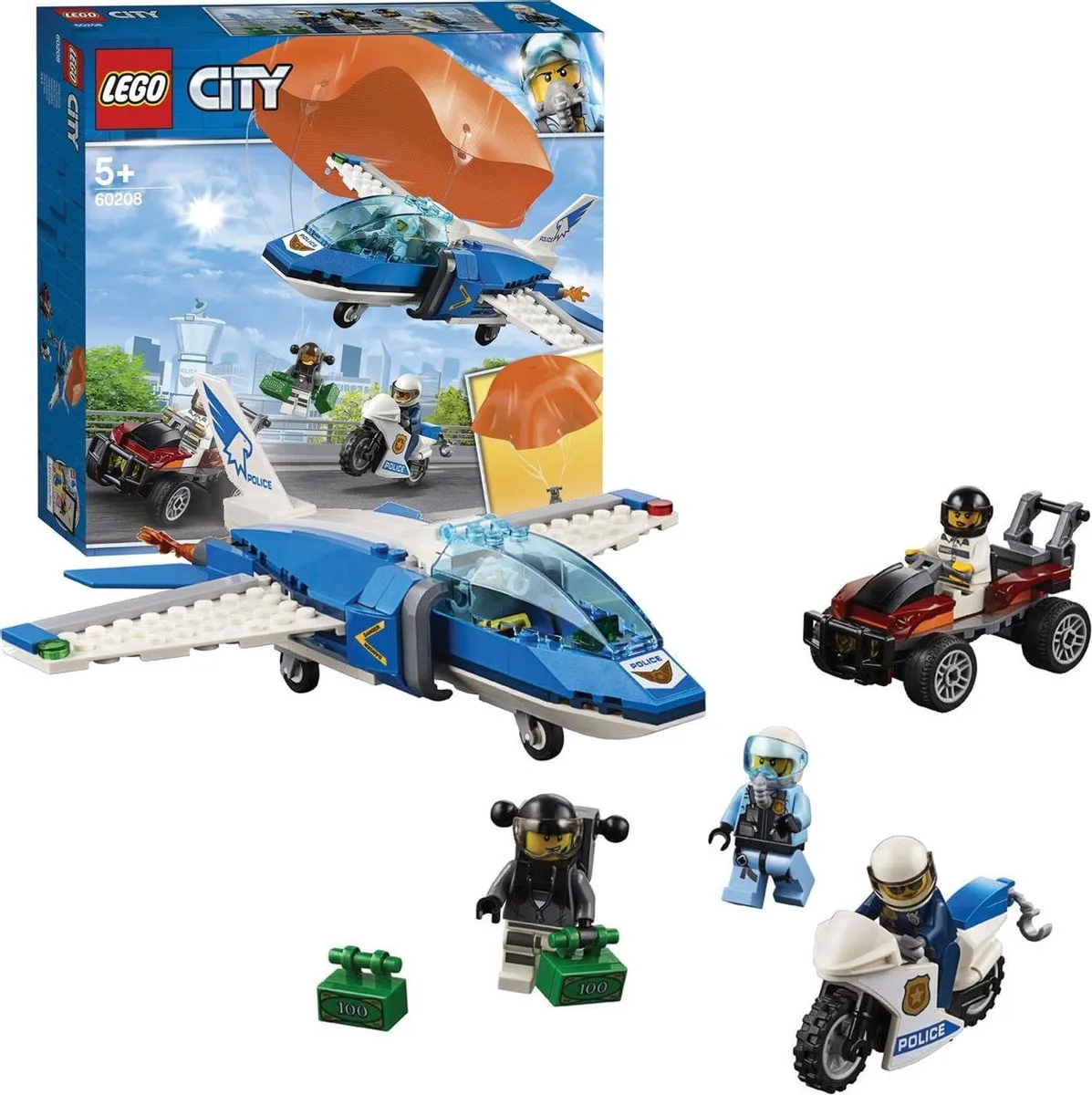LEGO City Luchtpolitie Parachute-arrestatie 60208 - 218 Stukken - afbeelding 2 van 5