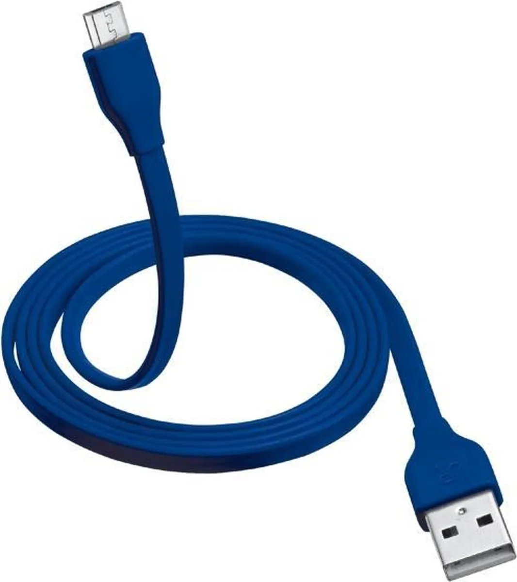 Trust Mobile Micro-USB Kabel Plat 1m - Blauw