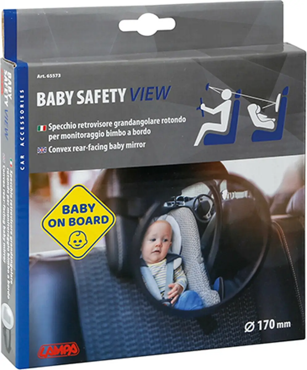 Lampa Baby Achteruitkijkspiegel 170mm - Zwart