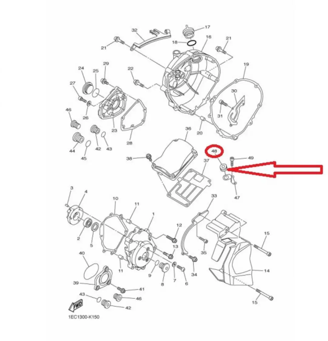 Yamaha 1000 Fazer Kabeldoorvoer Rubberen Passeerstrip