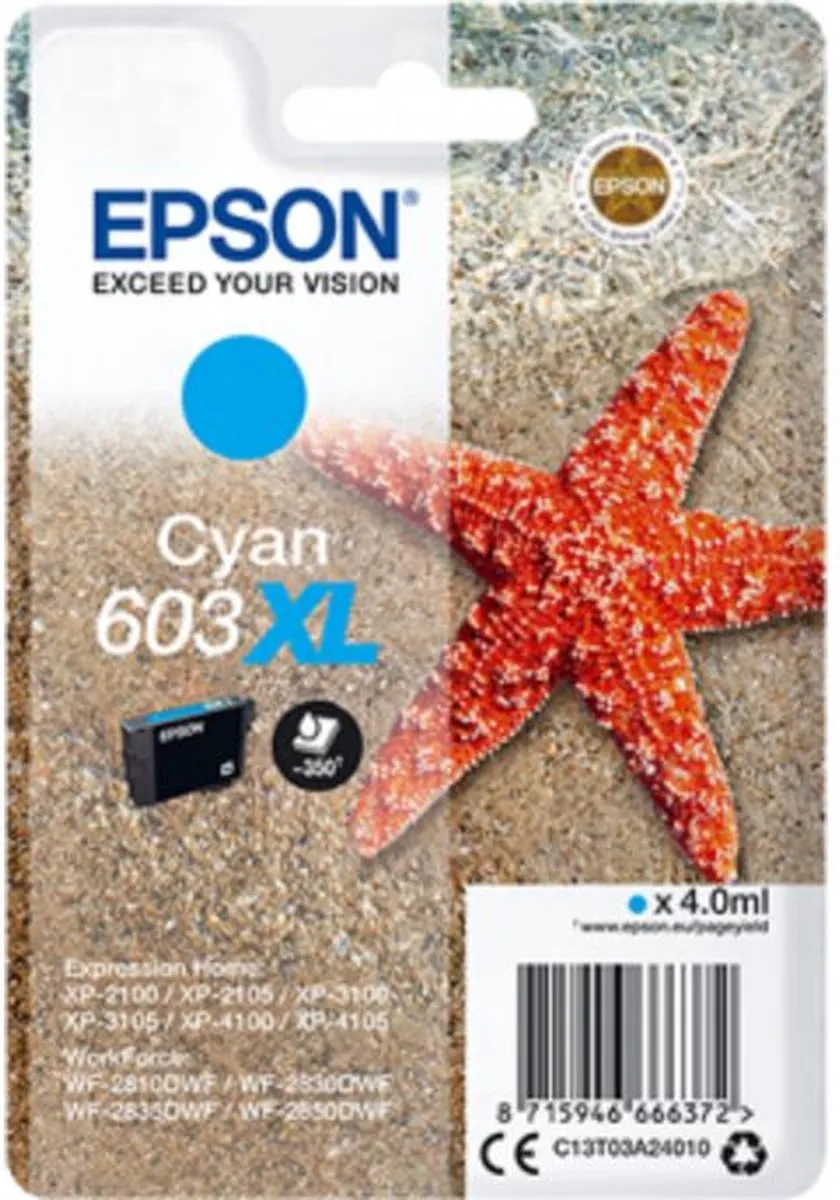 Epson 603XL Cyan Inktcartridge - 700 Pagina's