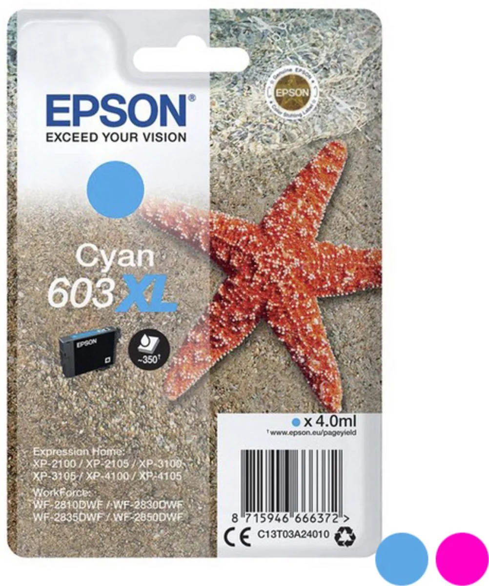 Epson 603XL Cyan Inktcartridge - 700 Pagina's