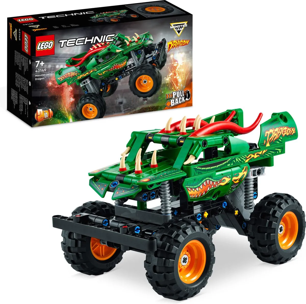 LEGO Technic Monster Jam Dragon 42149 - Meerkleurig