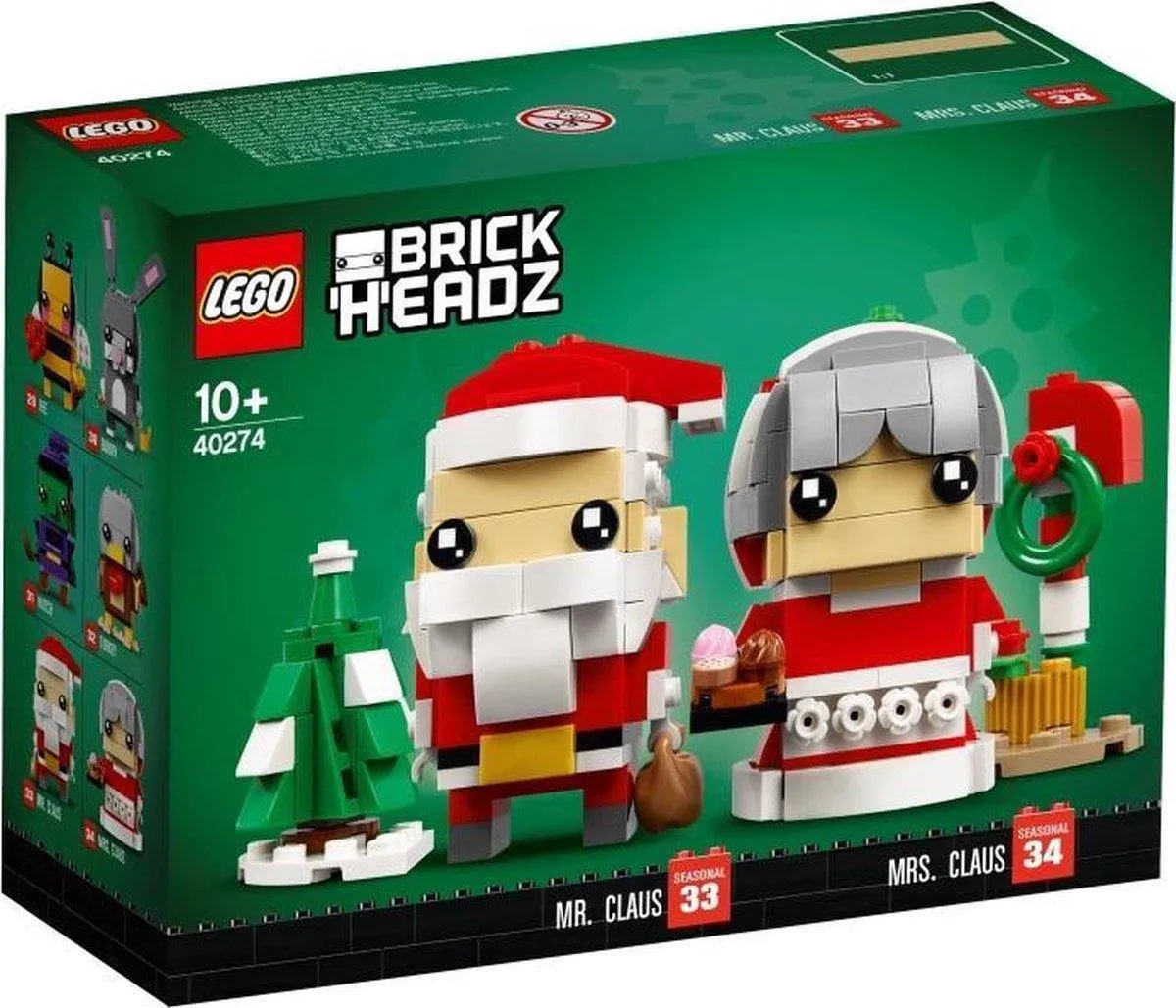 LEGO Brickheadz 40274 Kerstman & Kerstvrouw