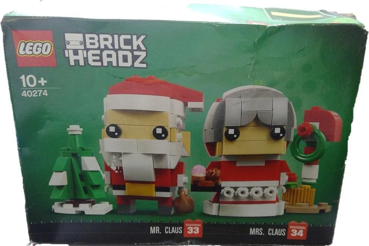LEGO Brickheadz 40274 Kerstman & Kerstvrouw - 341 Stukken - Divers
