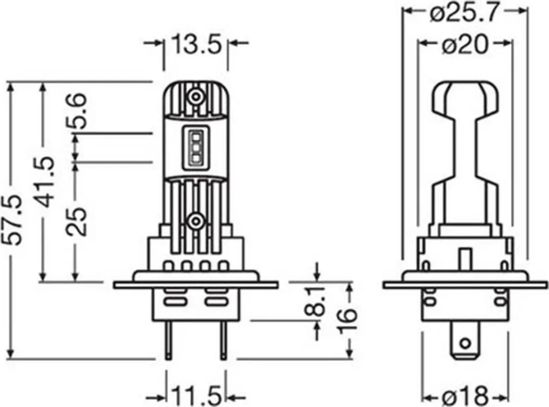 Osram LEDriving HL EASY H7/H18 64210DWESY - 2 Stuks - afbeelding 6 van 6