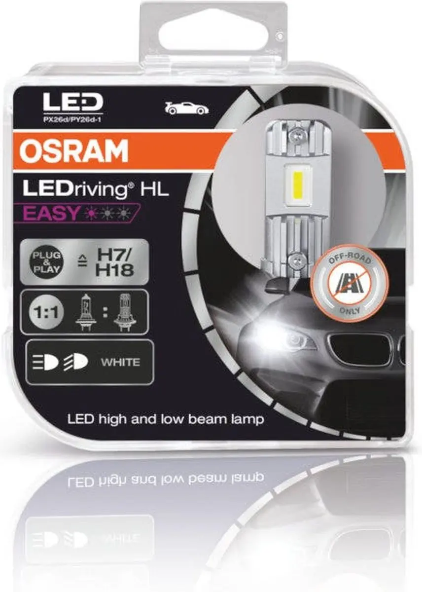 Osram LEDriving HL EASY H7/H18 64210DWESY - 2 Stuks - afbeelding 3 van 6