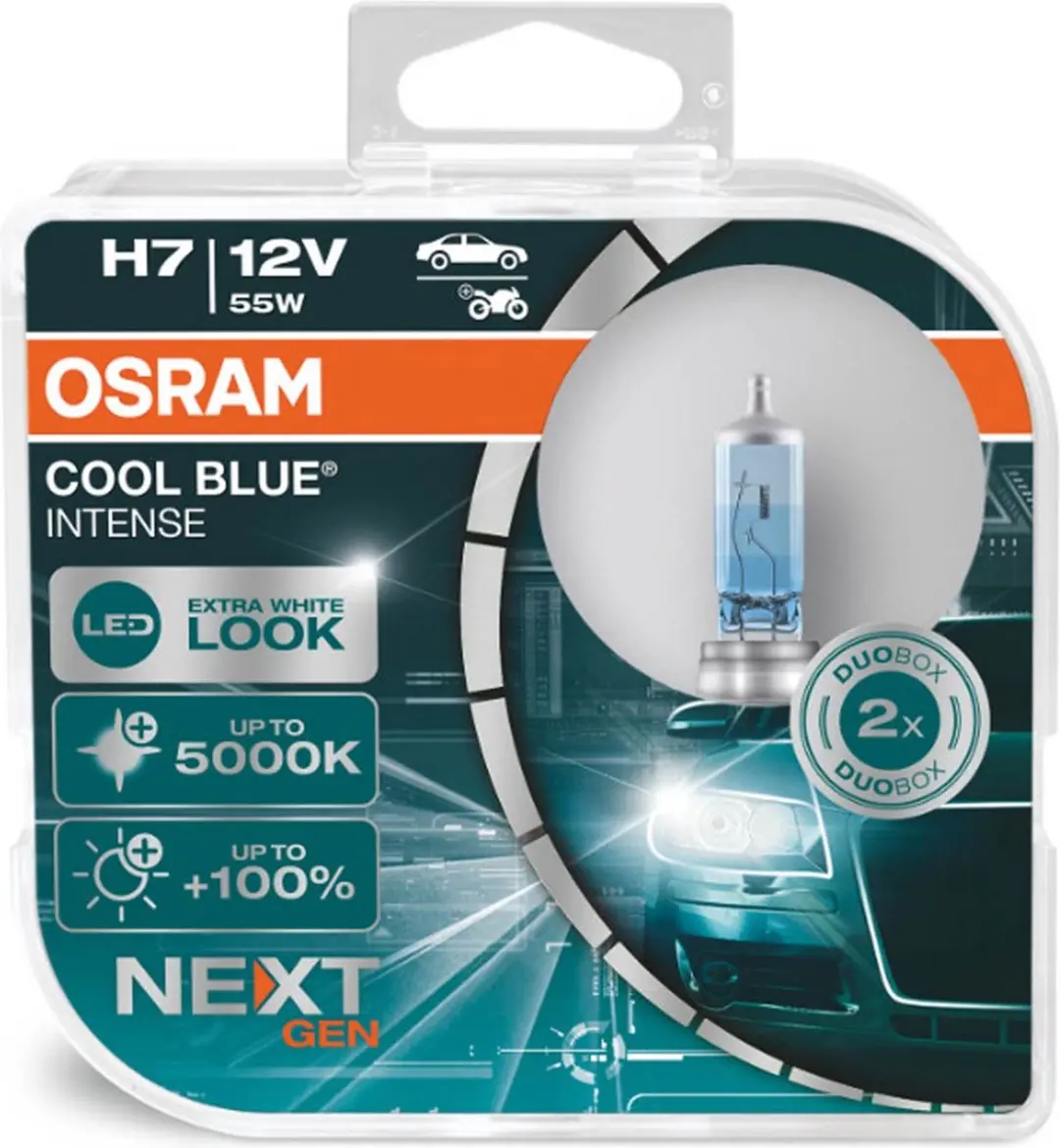 Osram Halogeenlamp H7 55W - IJsblauw 5500K - 2 Stuks