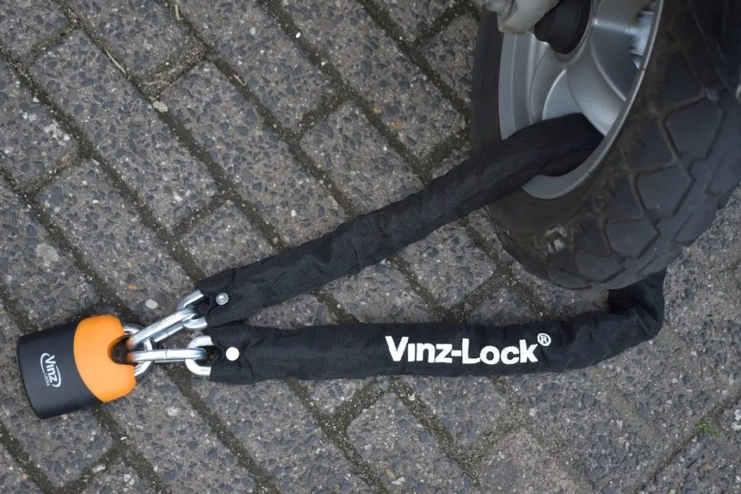 VINZ Fogo Kettingslot 200cm - Zwart
